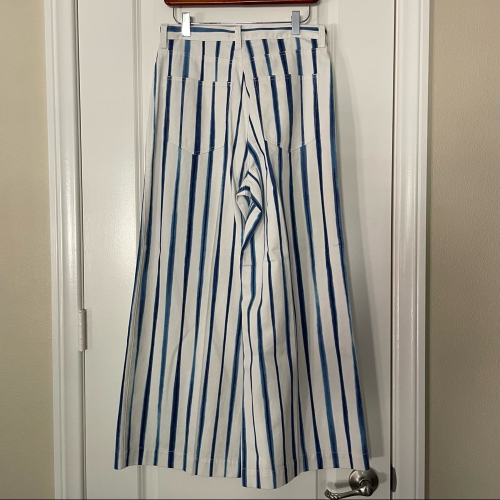 Polo Ralph Lauren Striped Wide Cropped Trousers - Picture 5 of 7